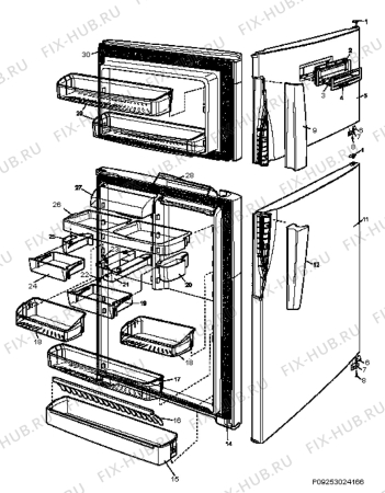 Взрыв-схема холодильника Rex Electrolux RD520SNF-RUER - Схема узла Section 3