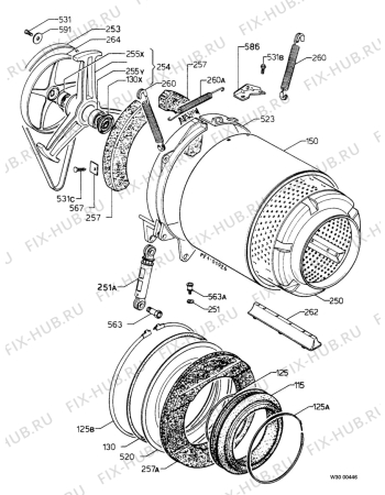 Взрыв-схема стиральной машины Zanker CLASSIC5085S - Схема узла Drum