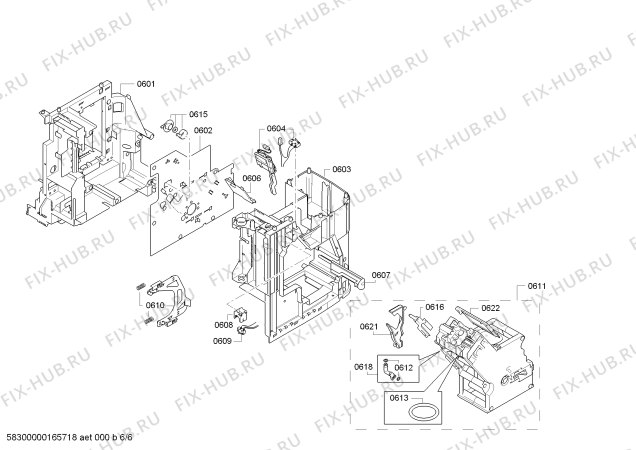 Взрыв-схема кофеварки (кофемашины) Siemens TE711209RW EQ.7 Plus aromaSense M-series - Схема узла 06