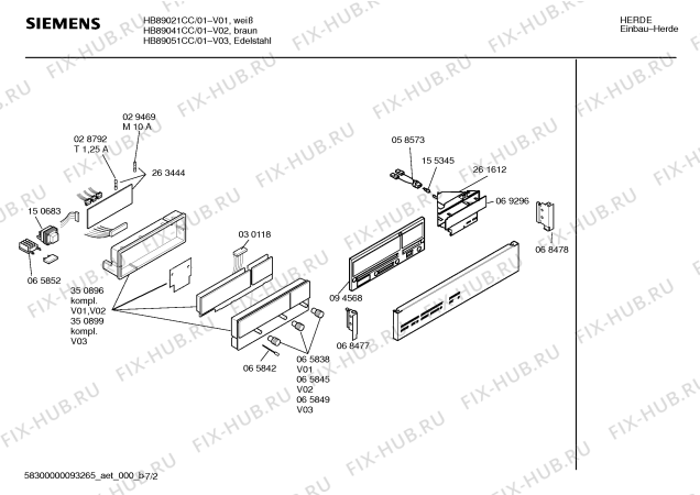 Схема №4 HB89081 с изображением Программатор для электропечи Siemens 00350899