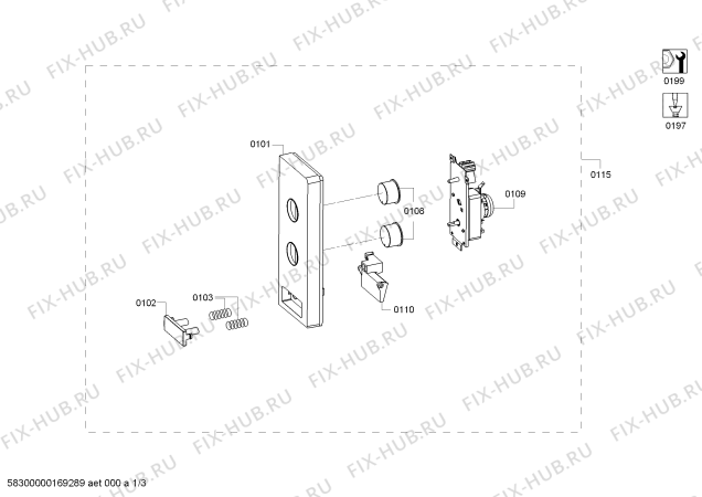 Схема №2 3WGN2534 с изображением Панель управления для микроволновки Bosch 00704707