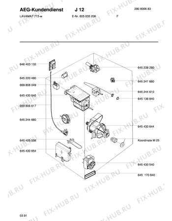 Схема №1 LAV6955 с изображением Электромотор для стиральной машины Aeg 8996454306458