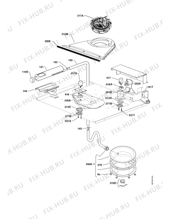 Взрыв-схема плиты (духовки) Aeg Electrolux B8920-1-M - Схема узла Steam 270