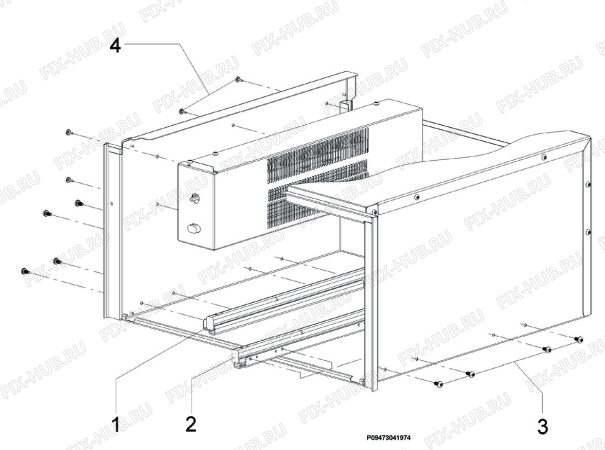 Взрыв-схема микроволновой печи Aeg Electrolux KD82903E - Схема узла Section 3