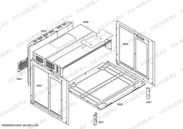 Схема №5 CH10320 с изображением Панель управления для плиты (духовки) Bosch 00667297