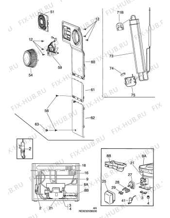 Взрыв-схема холодильника Husqvarna Electrolux QR2339FX - Схема узла C10 Cold, users manual