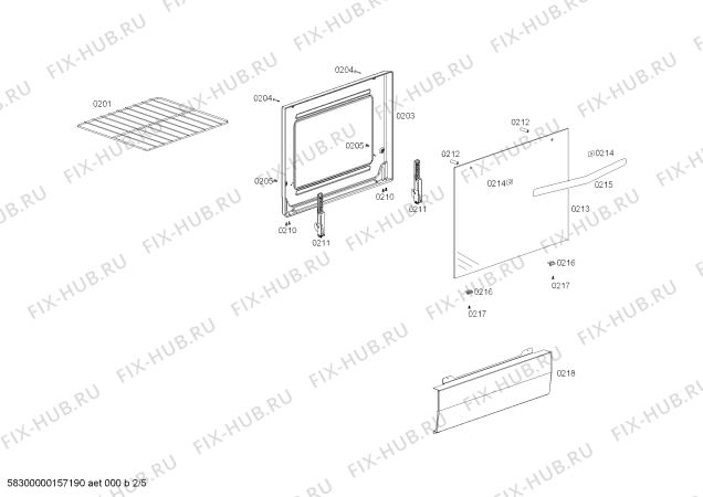 Схема №2 FP101I19SC COCINA COLDEX IMPERIA INOX L60 220V с изображением Крепеж для электропечи Bosch 00621207