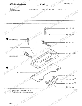 Взрыв-схема плиты (духовки) Aeg COMP.9908B GB - Схема узла Section9