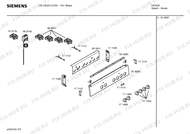 Схема №4 HS23225EU с изображением Инструкция по эксплуатации для духового шкафа Siemens 00523232