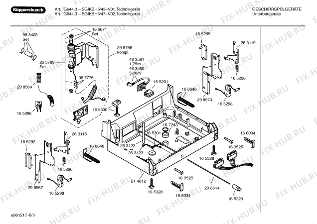 Схема №3 SGIKBH5 Art:IG644.3 с изображением Инструкция по эксплуатации для посудомойки Bosch 00588670
