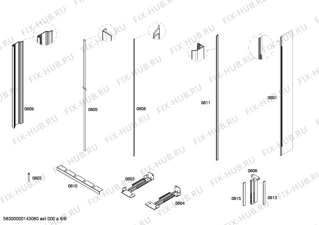 Схема №3 RW414260 с изображением Панель для холодильной камеры Bosch 00683994