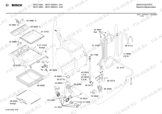 Взрыв-схема стиральной машины Bosch WOF1800 - Схема узла 04