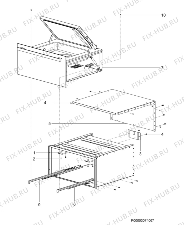 Взрыв-схема микроволновой печи Electrolux EVD29900AX - Схема узла Section 5