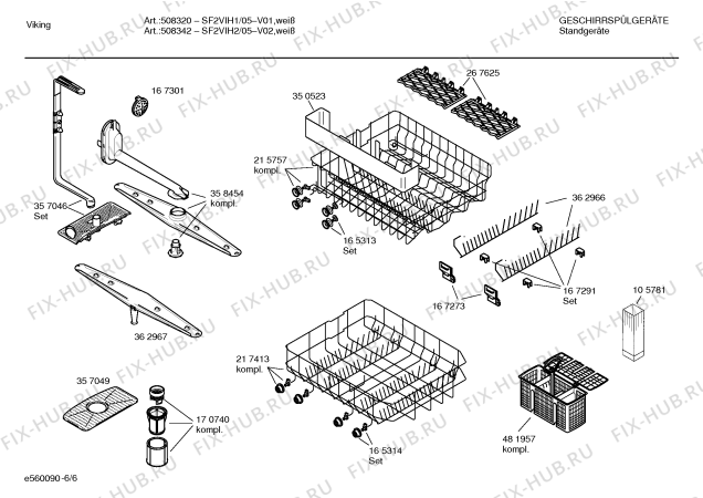 Схема №5 SF2VIH1 с изображением Инструкция по эксплуатации для посудомойки Bosch 00529035