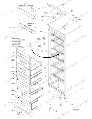 Взрыв-схема холодильника Indesit UIAA12SUK1 (F083843) - Схема узла
