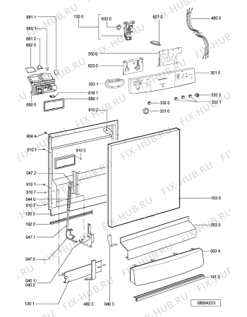 Схема №1 GSU 4873 T-WS с изображением Преобразователь для посудомойки Whirlpool 481212118147