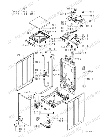 Схема №2 AWT 2261/1 с изображением Ручка переключения для стиральной машины Whirlpool 481232318183
