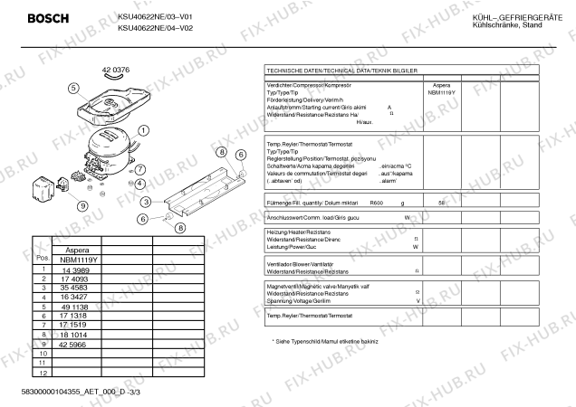 Схема №1 KSU40623NE с изображением Дверь для холодильной камеры Bosch 00241872