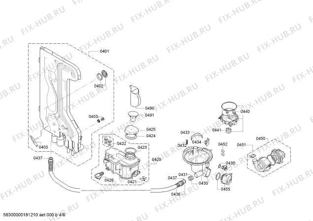 Схема №4 CG6B51V8 с изображением Силовой модуль запрограммированный для посудомоечной машины Bosch 12005302