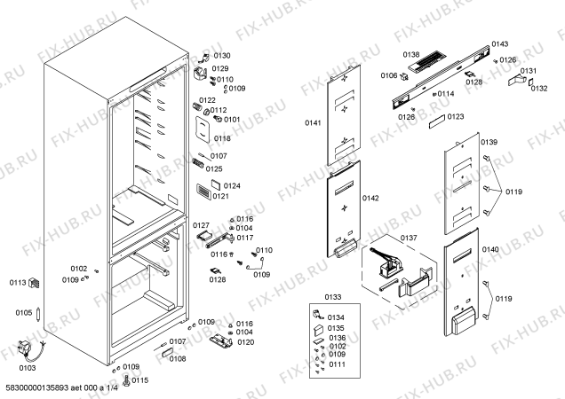 Схема №2 KGH49A03GB с изображением Панель управления для холодильной камеры Bosch 00681997