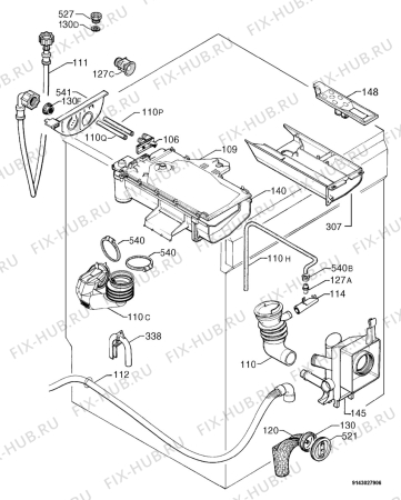 Взрыв-схема стиральной машины Zanussi WD1601INPT - Схема узла Hydraulic System 272