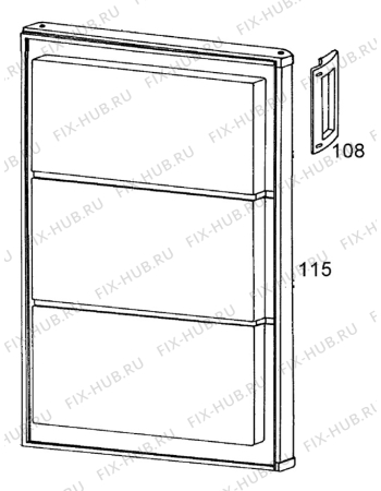 Взрыв-схема холодильника Aeg Electrolux A40100GS - Схема узла Door 003