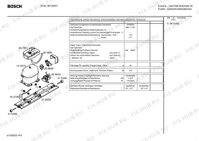 Взрыв-схема холодильника Bosch KGU36130 - Схема узла 04