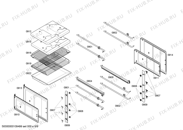 Схема №5 U1644S0GB с изображением Фронтальное стекло для плиты (духовки) Bosch 00447906