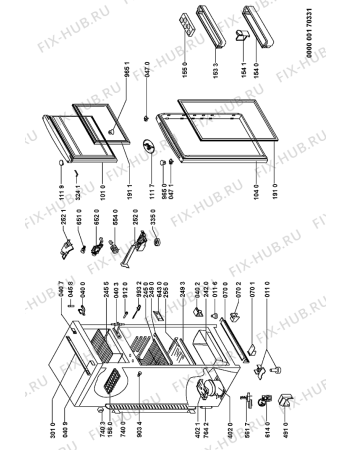 Схема №1 ARC 3040 с изображением Полка для холодильной камеры Whirlpool 481241828501