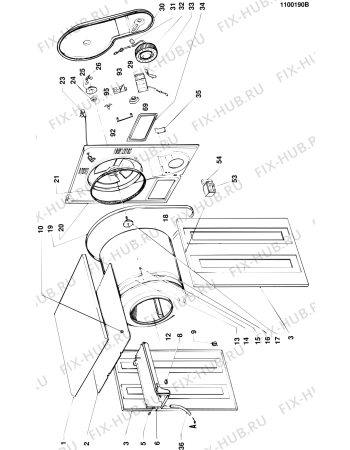 Схема №2 A233CFR (F018554) с изображением Покрытие для стиральной машины Indesit C00064820