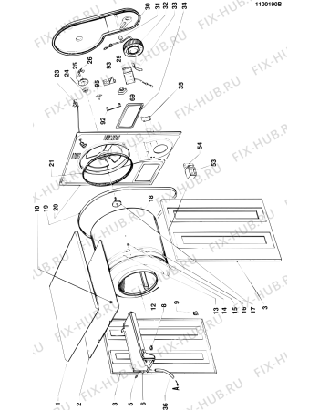 Схема №2 A233CFR (F018554) с изображением Декоративная панель для стиралки Indesit C00064893