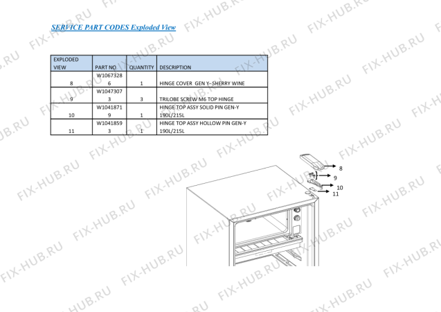 Схема №6 WMD 240 WH с изображением Уплотнение для холодильника Whirlpool 482000093283