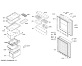 Схема №2 KK20E63TI с изображением Дверь для холодильной камеры Siemens 00244812