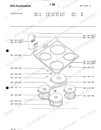 Взрыв-схема плиты (духовки) Aeg 320F-D GB - Схема узла Section1