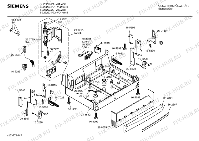 Схема №3 SE26293II PlusSense с изображением Набор кнопок для посудомойки Siemens 00187658