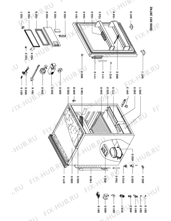 Схема №1 KDG 1424/2 FH с изображением Обшивка для холодильной камеры Whirlpool 481946089673