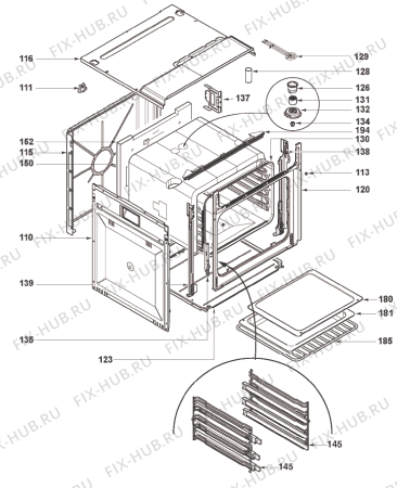 Взрыв-схема плиты (духовки) Asko OP8651s EU   -Electric oven (200128, 8X3134) - Схема узла 02