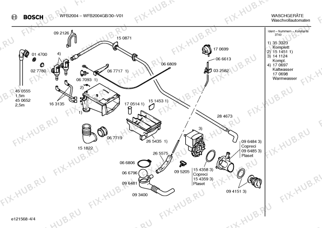 Схема №2 WFB2004GB BOSCH WFB 2004 с изображением Кабель для стиральной машины Bosch 00353523