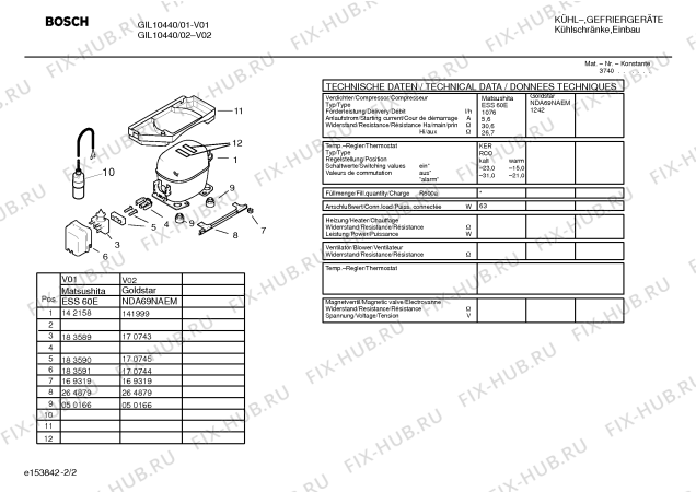 Взрыв-схема холодильника Bosch GIL10440 - Схема узла 02