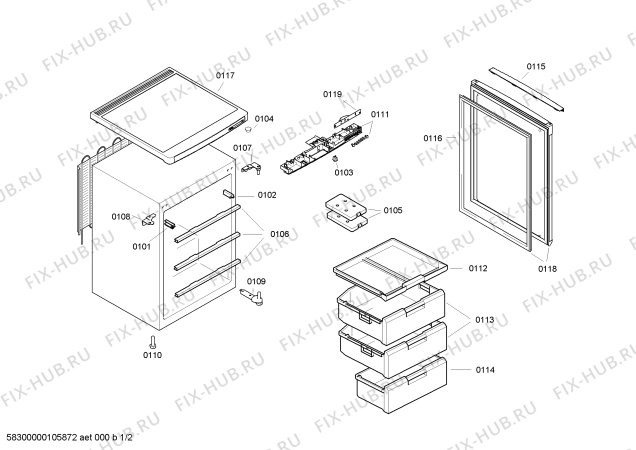 Схема №1 GS14DA70GB с изображением Ручка двери для холодильника Siemens 00439908