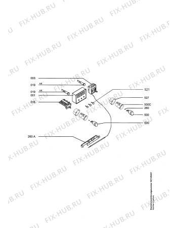 Взрыв-схема плиты (духовки) Juno Electrolux JEB45311E - Схема узла Functional parts 267