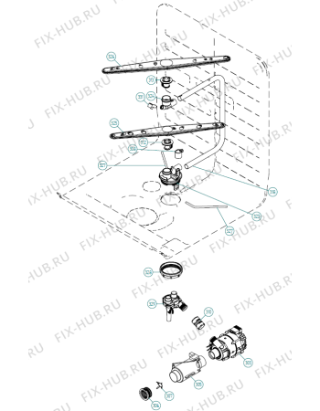 Взрыв-схема посудомоечной машины Asko D5900 XL NO   -vit (200234, DW70.C) - Схема узла 03