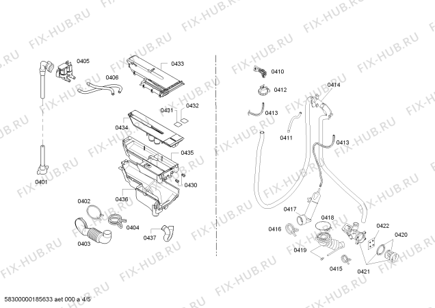 Схема №3 WAS28461AU Bosch Avantixx с изображением Люк для стиральной машины Bosch 00741351