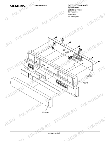 Схема №4 FR104M6 с изображением Сервисная инструкция для телевизора Siemens 00535563