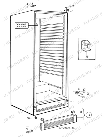 Взрыв-схема холодильника Electrolux RP1446SLE - Схема узла C10 Cabinet