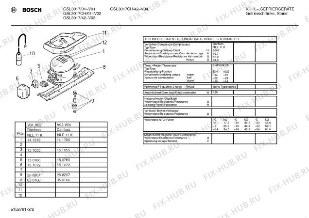 Взрыв-схема холодильника Bosch GSL3017CH - Схема узла 02