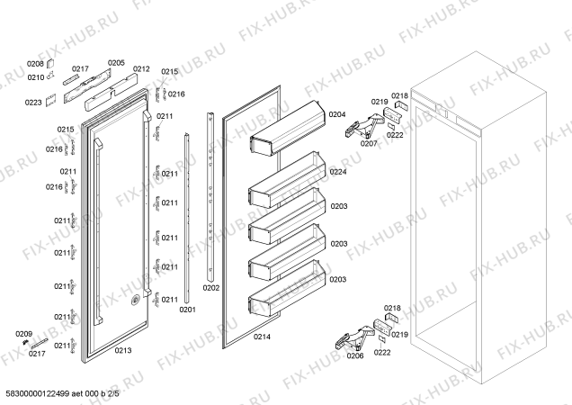 Схема №2 RF471200 с изображением Ручка для холодильника Bosch 00060540