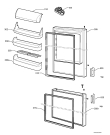 Схема №1 ERB3451 с изображением Дверка для холодильника Electrolux 2003790017