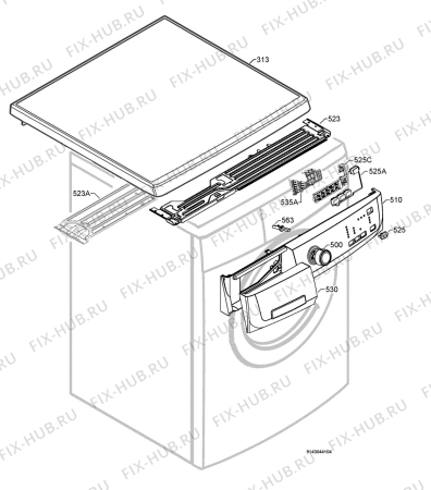 Схема №4 L72850M с изображением Модуль (плата) для стиральной машины Aeg 973914525645037
