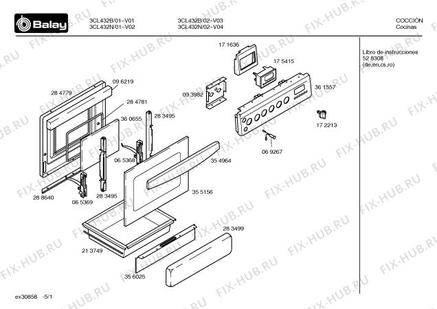 Схема №4 4CL182N с изображением Столешница для плиты (духовки) Bosch 00217041
